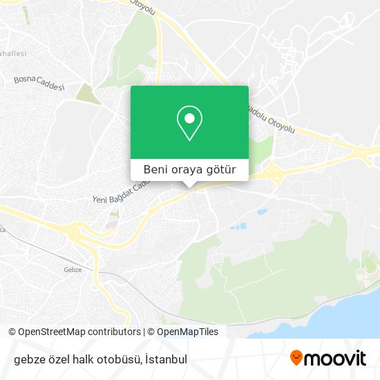 gebze özel halk otobüsü harita