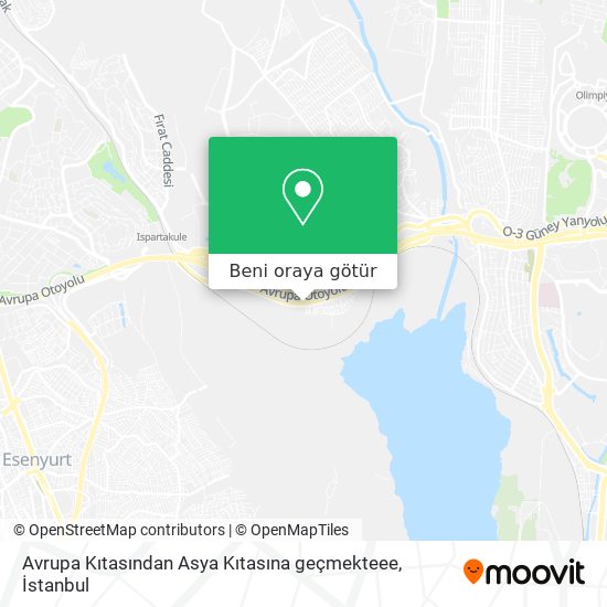 Avrupa Kıtasından Asya Kıtasına geçmekteee harita