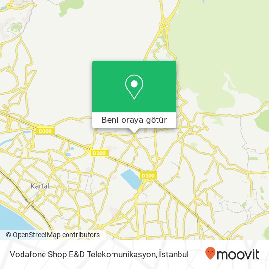 Vodafone Shop E&D Telekomunikasyon harita