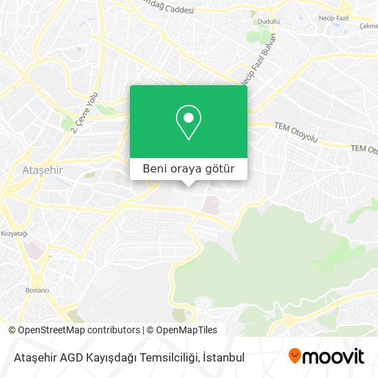 Ataşehir AGD Kayışdağı Temsilciliği harita