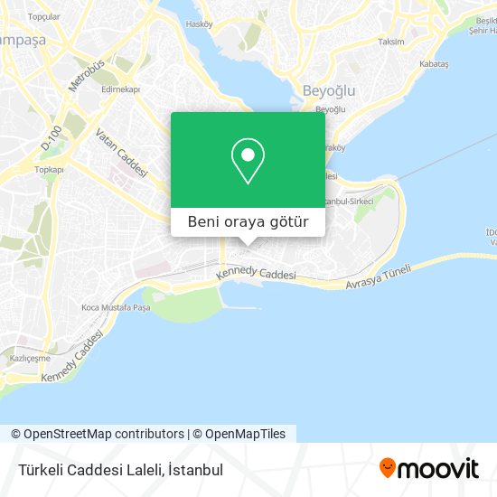 Türkeli Caddesi Laleli harita