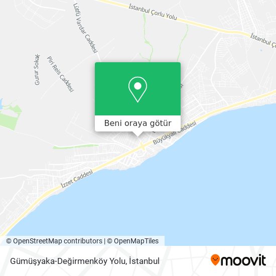 Gümüşyaka-Değirmenköy Yolu harita
