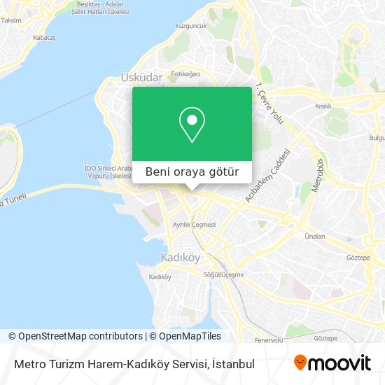 Metro Turizm Harem-Kadıköy Servisi harita