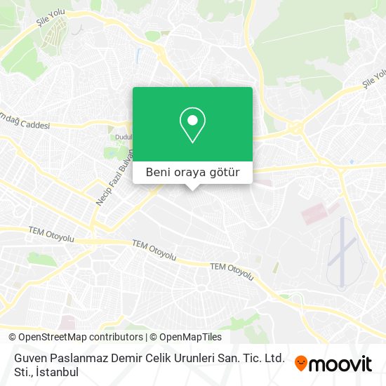 Guven Paslanmaz Demir Celik Urunleri San. Tic. Ltd. Sti. harita
