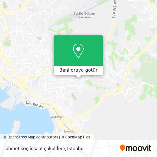 ahmet koç inşaat çakaldere harita