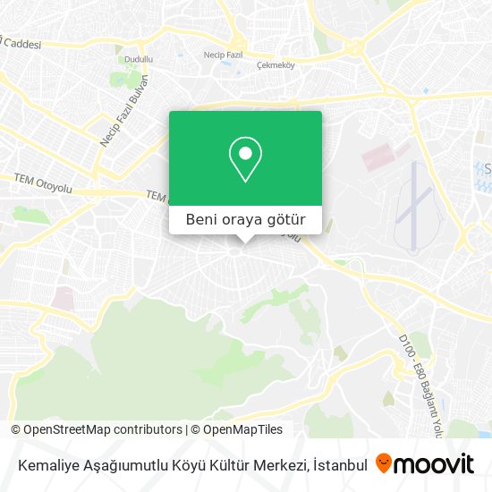 Kemaliye Aşağıumutlu Köyü Kültür Merkezi harita