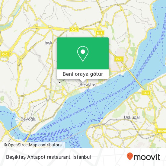 Beşiktaş Ahtapot restaurant harita