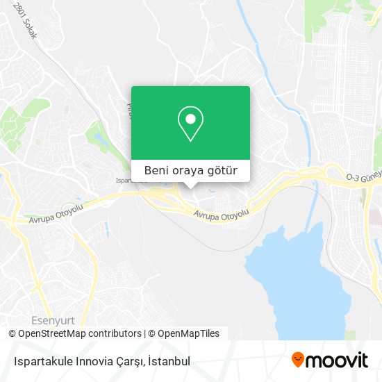 Ispartakule Innovia Çarşı harita