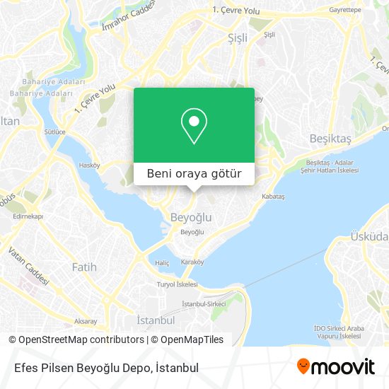 Efes Pilsen Beyoğlu Depo harita