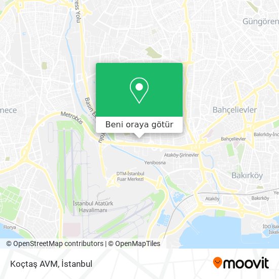 Koçtaş AVM harita