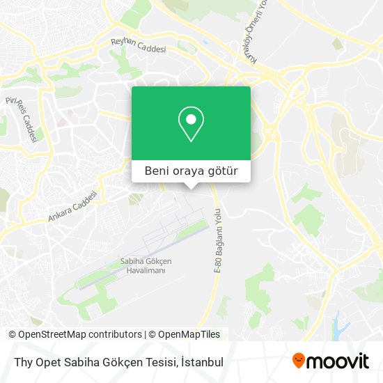 Thy Opet Sabiha Gökçen Tesisi harita