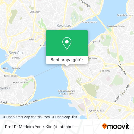 Prof.Dr.Medaim Yanık Kliniği harita