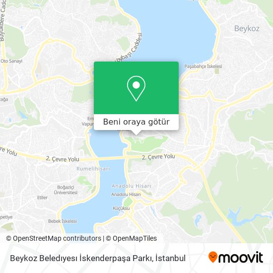 Beykoz Beledıyesı İskenderpaşa Parkı harita