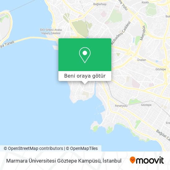 Marmara Üniversitesi Göztepe Kampüsü harita