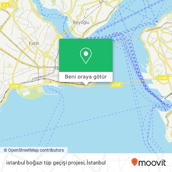istanbul boğazı tüp geçişi projesi harita