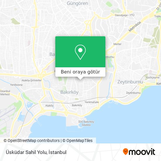 Üsküdar Sahil Yolu harita