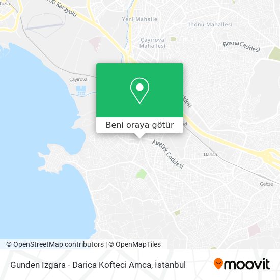 Gunden Izgara - Darica Kofteci Amca harita