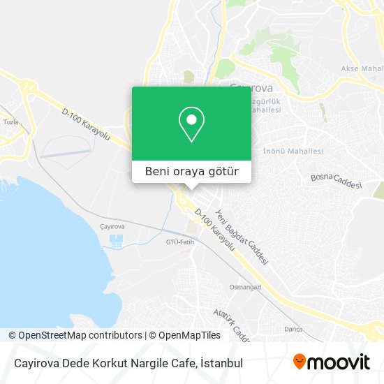 Cayirova Dede Korkut Nargile Cafe harita