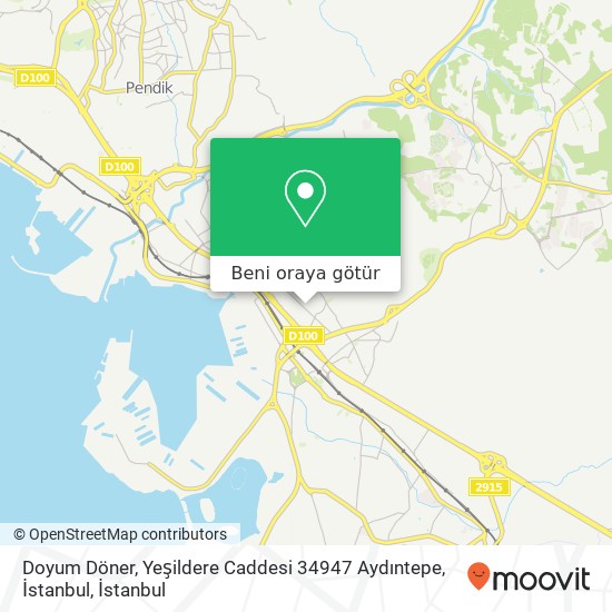 Doyum Döner, Yeşildere Caddesi 34947 Aydıntepe, İstanbul harita