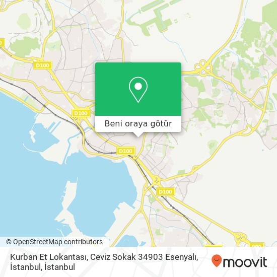 Kurban Et Lokantası, Ceviz Sokak 34903 Esenyalı, İstanbul harita