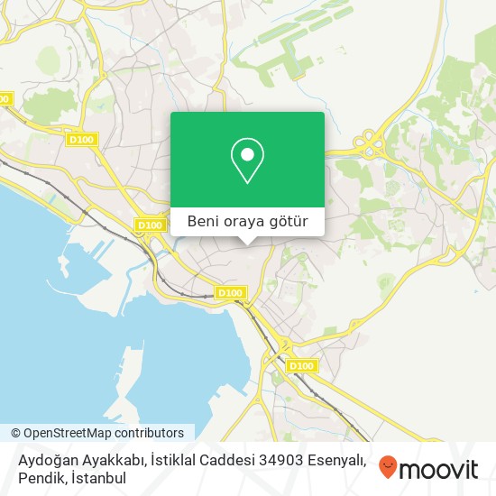 Aydoğan Ayakkabı, İstiklal Caddesi 34903 Esenyalı, Pendik harita