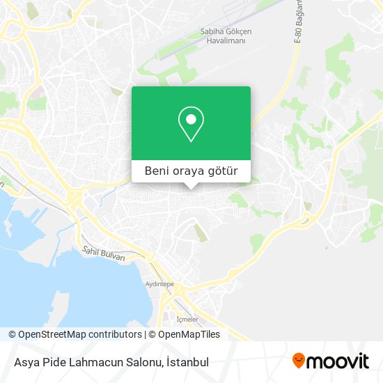 Asya Pide Lahmacun Salonu harita