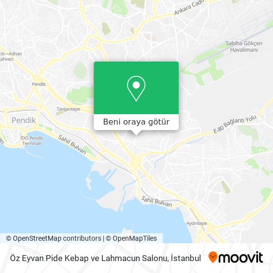 Öz Eyvan Pide Kebap ve Lahmacun Salonu harita