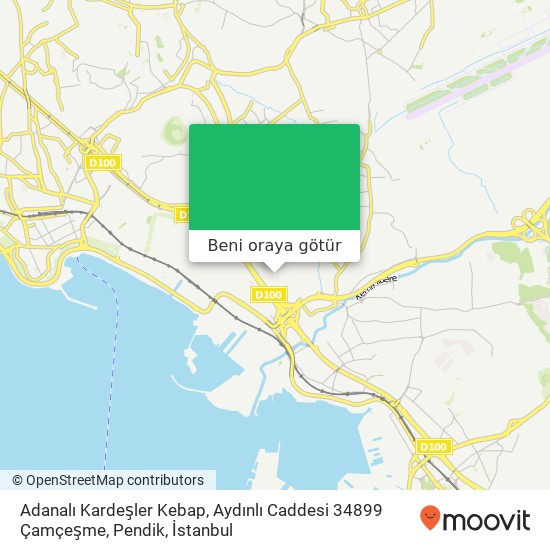 Adanalı Kardeşler Kebap, Aydınlı Caddesi 34899 Çamçeşme, Pendik harita