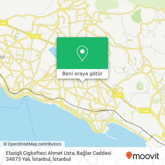 Elazigli Cigkofteci Ahmet Usta, Bağlar Caddesi 34873 Yalı, İstanbul harita