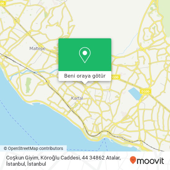 Coşkun Giyim, Köroğlu Caddesi, 44 34862 Atalar, İstanbul harita