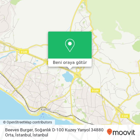 Beeves Burger, Soğanlık D-100 Kuzey Yanyol 34880 Orta, İstanbul harita
