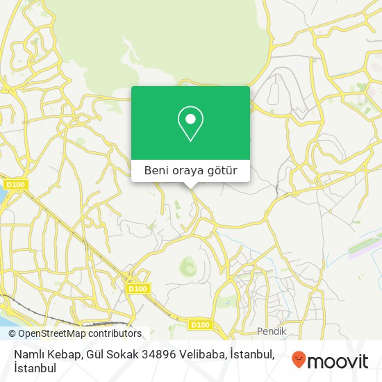 Namlı Kebap, Gül Sokak 34896 Velibaba, İstanbul harita
