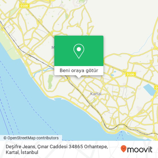Deşifre Jeans, Çınar Caddesi 34865 Orhantepe, Kartal harita