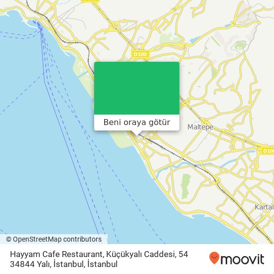 Hayyam Cafe Restaurant, Küçükyalı Caddesi, 54 34844 Yalı, İstanbul harita