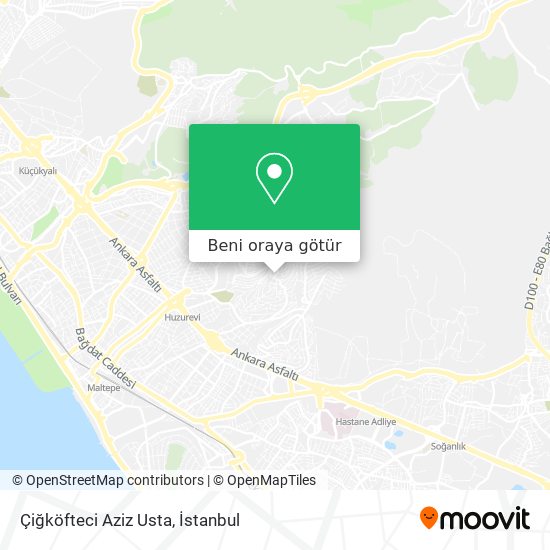 Çiğköfteci Aziz Usta harita