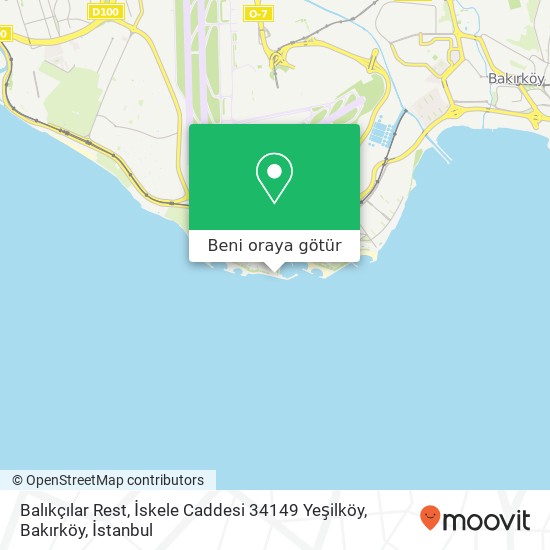 Balıkçılar Rest, İskele Caddesi 34149 Yeşilköy, Bakırköy harita