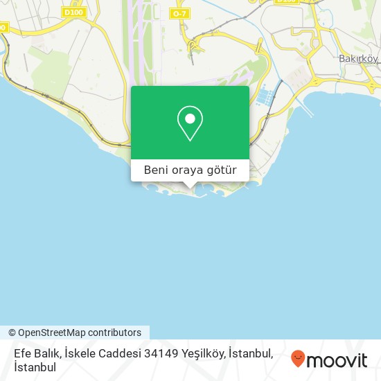 Efe Balık, İskele Caddesi 34149 Yeşilköy, İstanbul harita