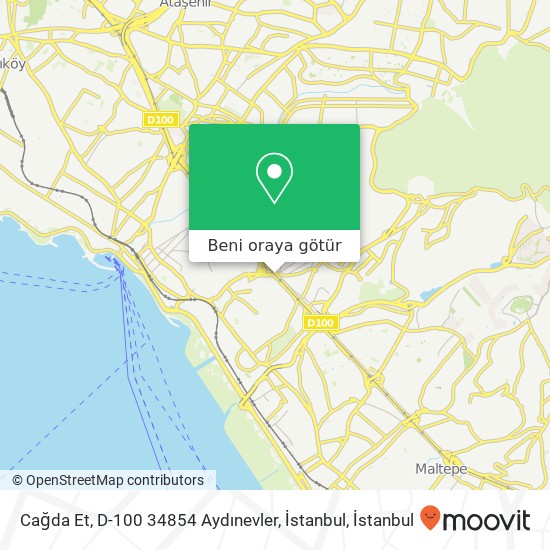 Cağda Et, D-100 34854 Aydınevler, İstanbul harita