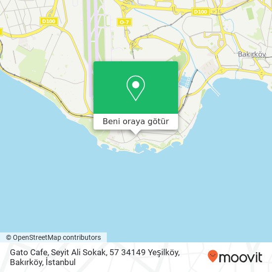 Gato Cafe, Seyit Ali Sokak, 57 34149 Yeşilköy, Bakırköy harita