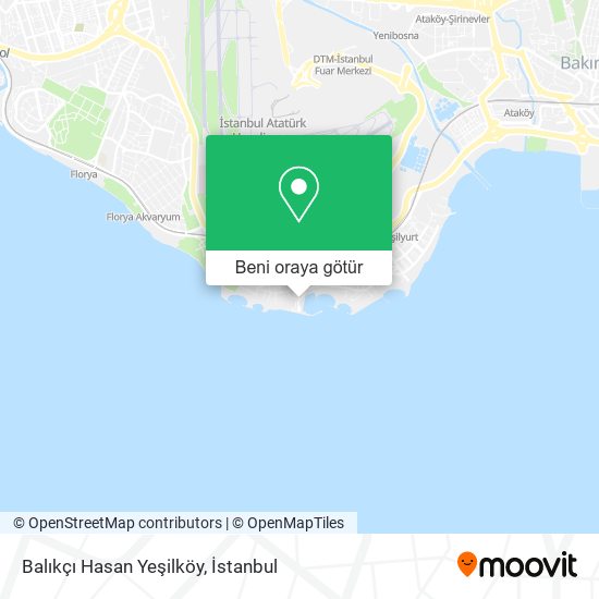 Balıkçı Hasan Yeşilköy harita