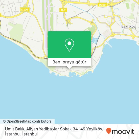 Ümit Balık, Alişan Yedibaşlar Sokak 34149 Yeşilköy, İstanbul harita