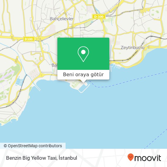 Benzin Big Yellow Taxi, 34140 Zeytinlik, Bakırköy harita