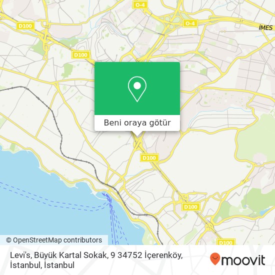 Levi's, Büyük Kartal Sokak, 9 34752 İçerenköy, İstanbul harita