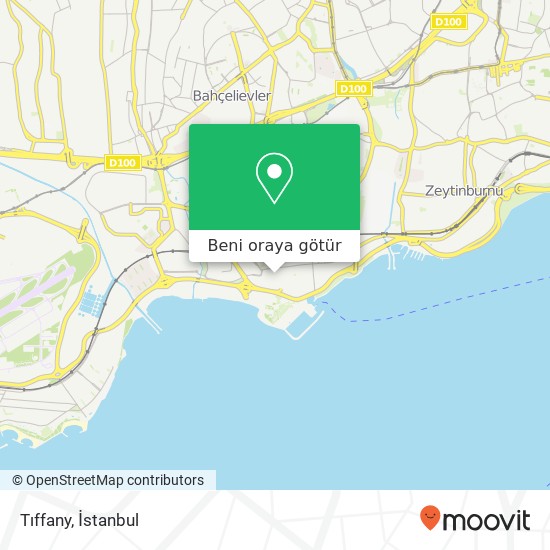 Tıffany, Zübeyde Hanım Caddesi 34158 Ataköy 1. Kısım, İstanbul harita