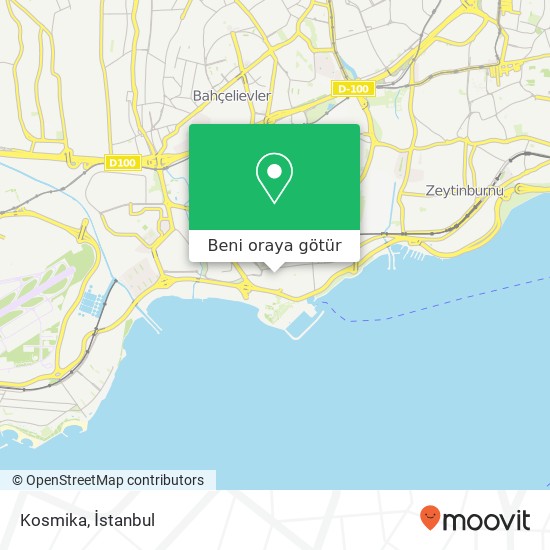 Kosmika, Zübeyde Hanım Caddesi 34158 Ataköy 1. Kısım, İstanbul harita