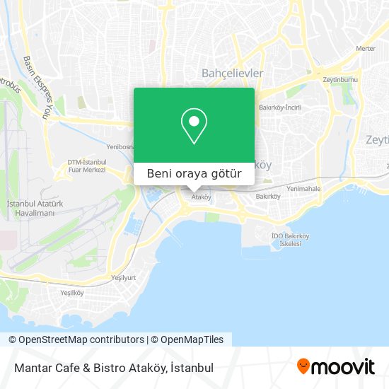 Mantar Cafe & Bistro Ataköy harita