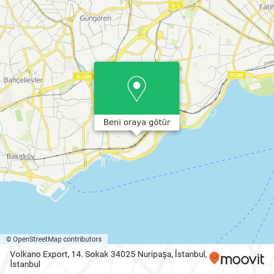 Volkano Export, 14. Sokak 34025 Nuripaşa, İstanbul harita