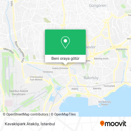 Kavaklıpark Ataköy harita