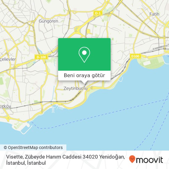 Visette, Zübeyde Hanım Caddesi 34020 Yenidoğan, İstanbul harita