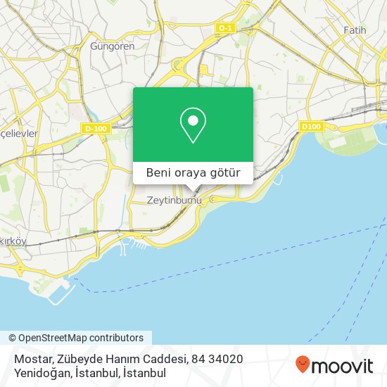 Mostar, Zübeyde Hanım Caddesi, 84 34020 Yenidoğan, İstanbul harita